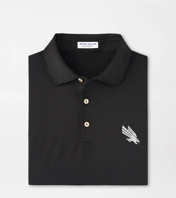 North Texas Solid Performance Jersey Polo in Black