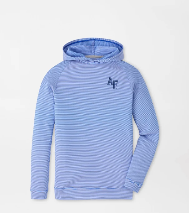 Air Force Academy Pine Youth Sugar Stripe Performance Hoodie in Blue3