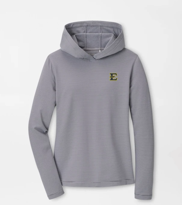 East Tennessee Women's Pine Sugar Stripe Performance Hoodie in Iron
