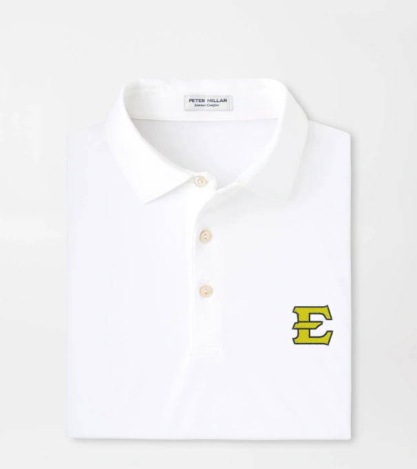 East Tennessee Solid Performance Jersey Polo in White