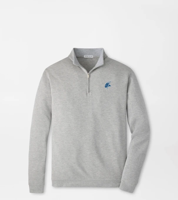 Elizabeth City Crown Comfort Quarter-Zip Pullover in Light Grey