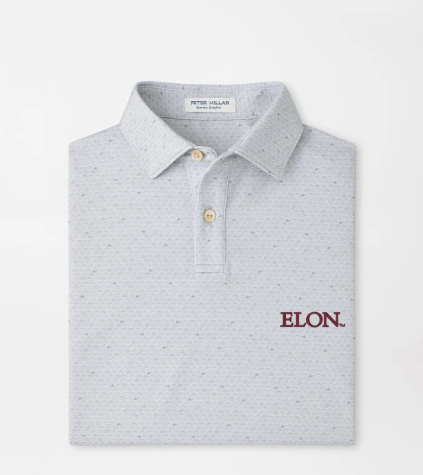 Elon On The Ball Youth Performance Jersey Polo in British Grey