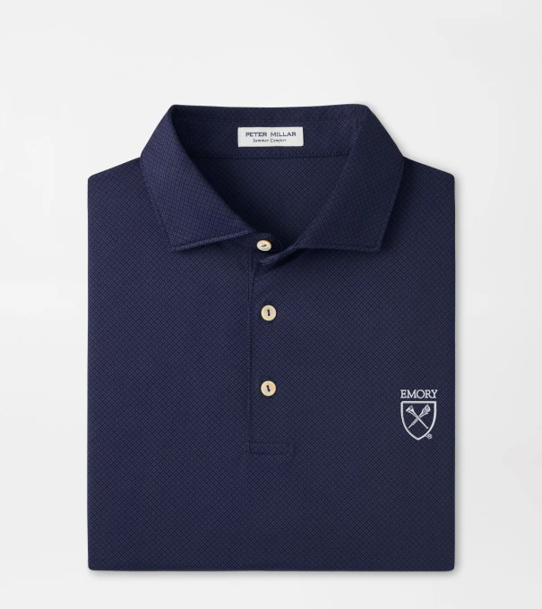 Emory Hugo Performance Jersey Polo in Navy