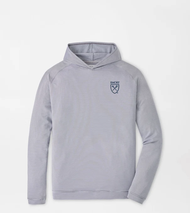 Emory Pine Sugar Stripe Performance Hoodie in Iron
