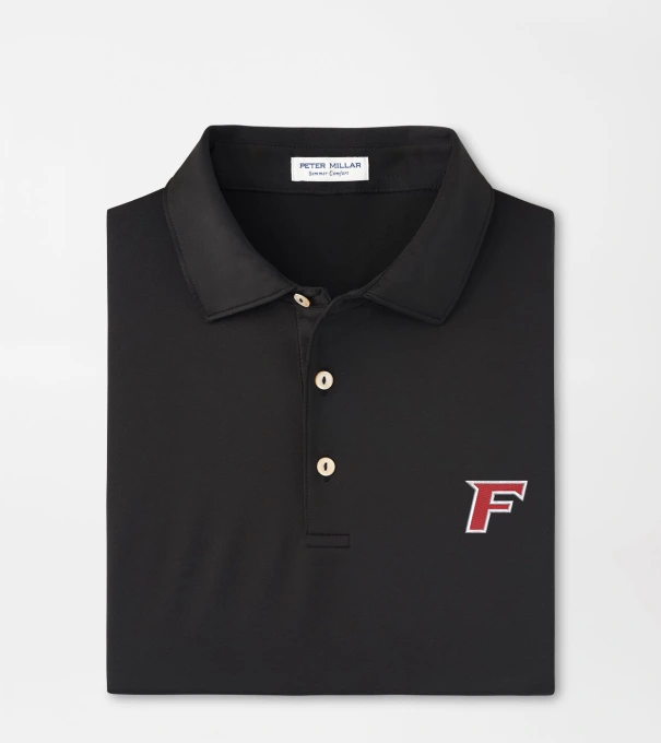Fairfield Solid Performance Jersey Polo in Black