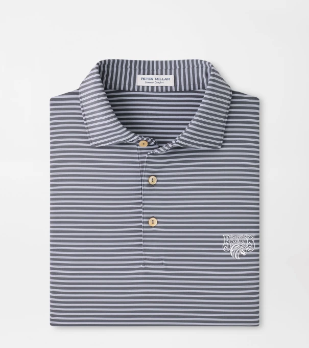 Fayettville State Tiebreaker Performance Jersey Stripe Polo in Iron