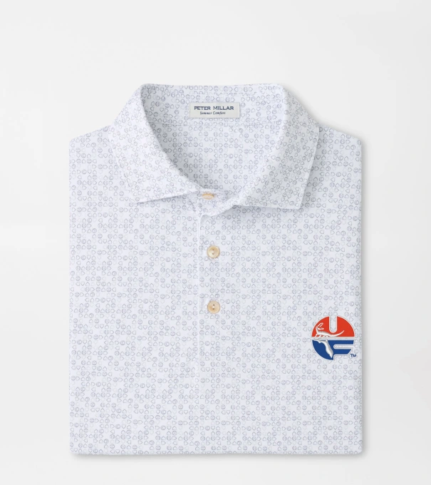 Florida Vault Bases Loaded Performance Jersey Polo in White