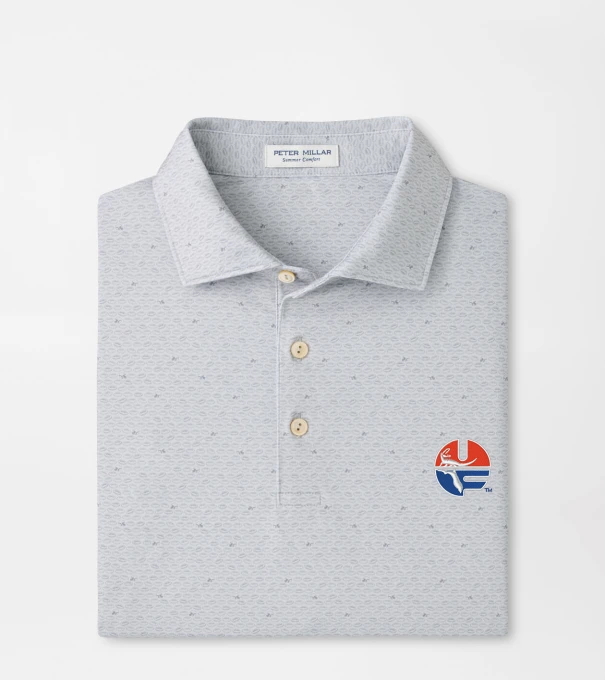 Florida Vault On The Ball Performance Jersey Polo in British Grey