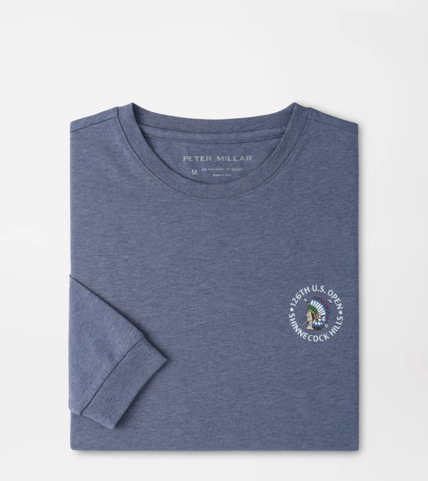 126th U.S. Open Course Map Long Sleeve T-Shirt in Navy
