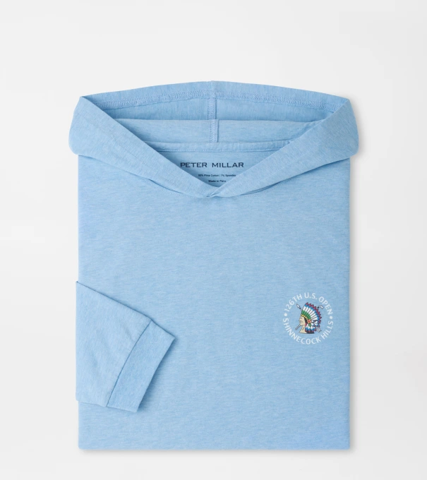 126th U.S. Open Course Map T-Shirt Hoodie in Cottage Blue