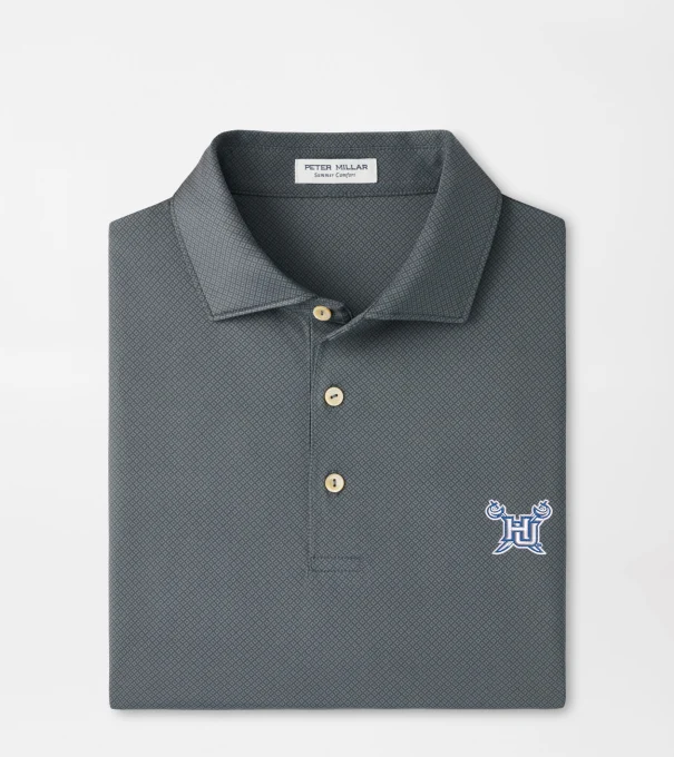 Hampton University Hugo Performance Jersey Polo in Iron