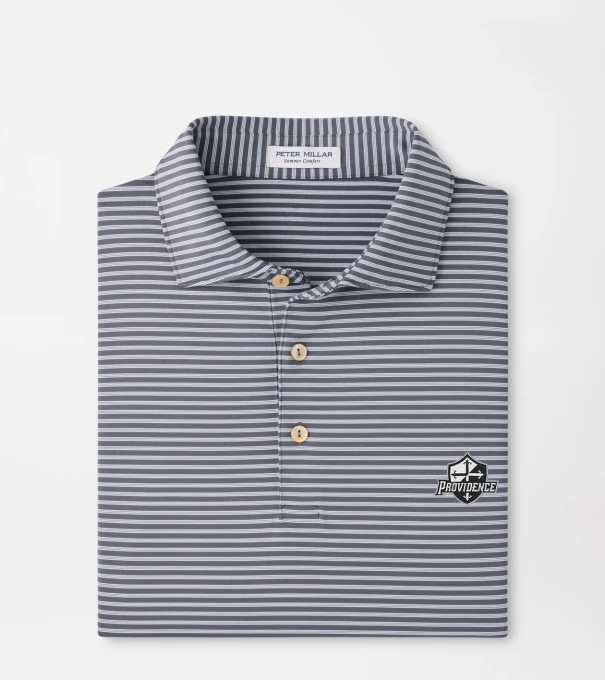 Providence Tiebreaker Performance Jersey Stripe Polo in Iron