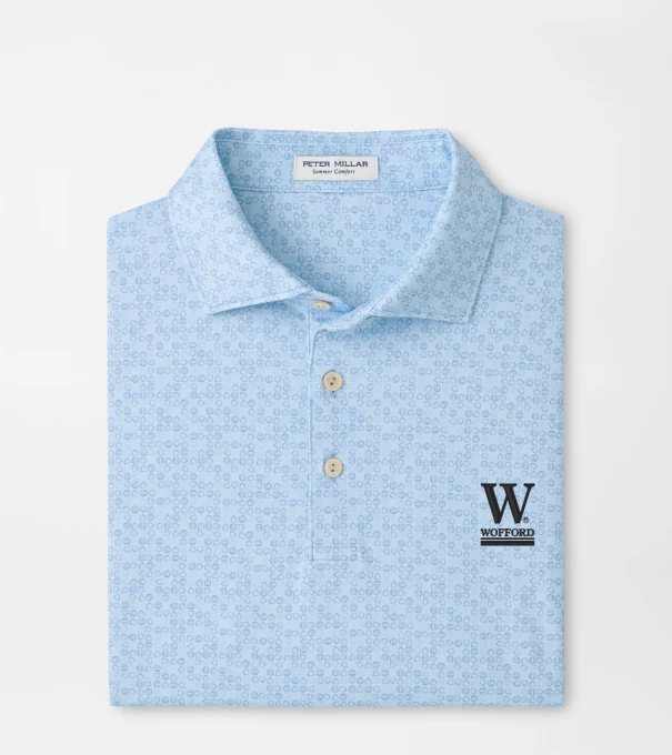 Wofford Bases Loaded Performance Jersey Polo in PALE BLUE