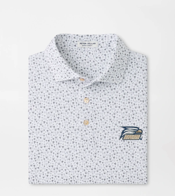 Georgia Southern Buzzer Beater Performance Jersey Polo in White