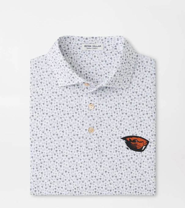 Oregon State Buzzer Beater Performance Jersey Polo in White