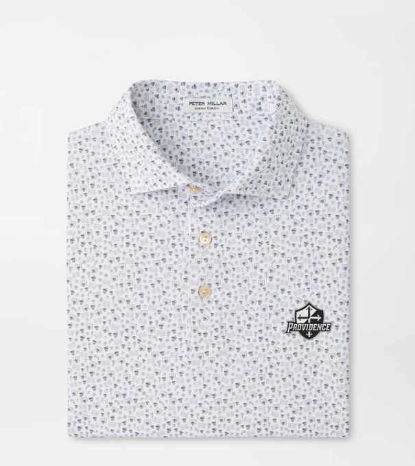 Providence Buzzer Beater Performance Jersey Polo in White
