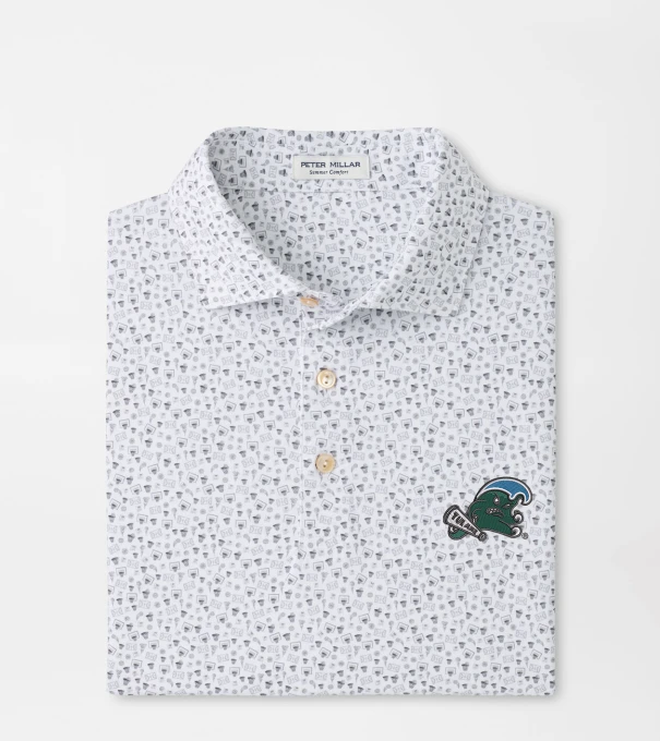 Tulane Green Wave Buzzer Beater Performance Jersey Polo in White