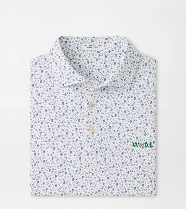 William & Mary Kick Off Performance Jersey Polo in Gale Grey