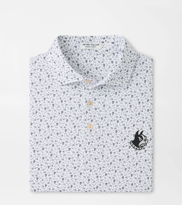 Wofford Terrier Kick Off Performance Jersey Polo in Gale Grey