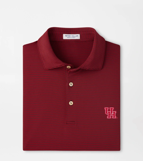Houston Jubilee Performance Jersey Polo in Black / Red3