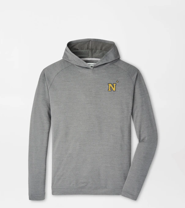 Naval Academy Pine Performance Hoodie in Iron