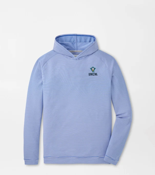 UNCW Pine Sugar Stripe Performance Hoodie in Blue3