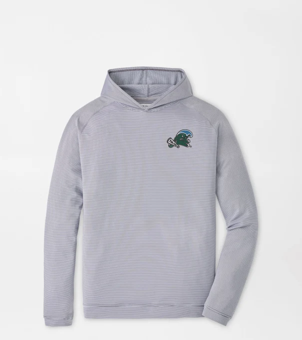 Tulane Green Wave Pine Sugar Stripe Performance Hoodie in Iron