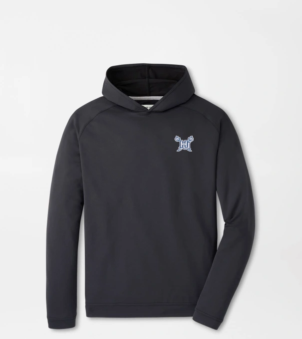 Hampton University Pine Performance Hoodie in Black