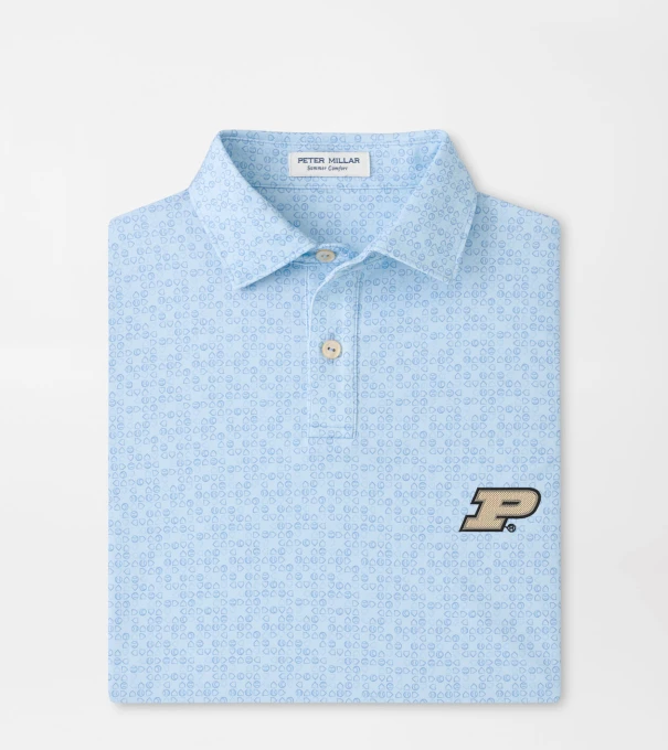 Purdue Bases Loaded Youth Performance Jersey Polo in PALE BLUE