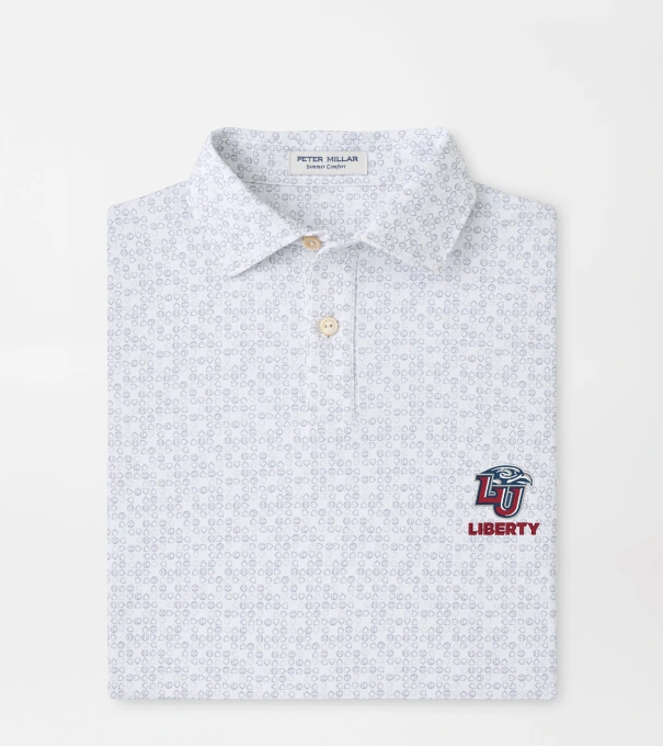 Liberty University Bases Loaded Youth Performance Jersey Polo in White