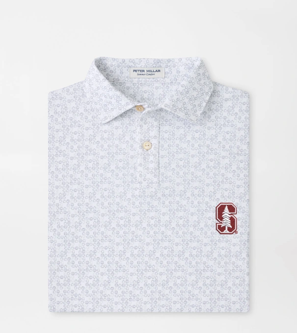 Stanford Bases Loaded Youth Performance Jersey Polo in White