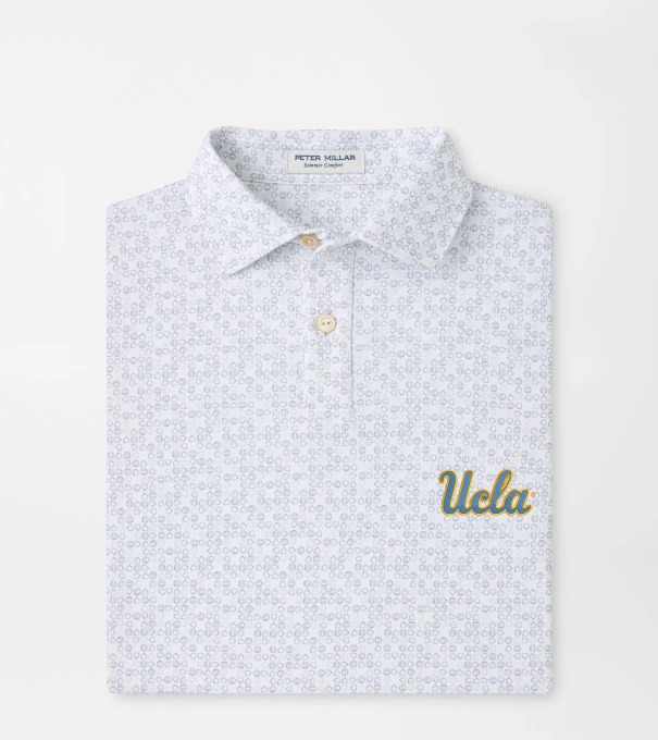 UCLA Bases Loaded Youth Performance Jersey Polo in White