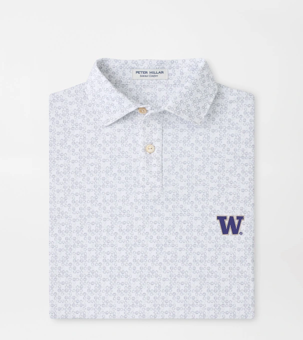 Washington Bases Loaded Youth Performance Jersey Polo in White