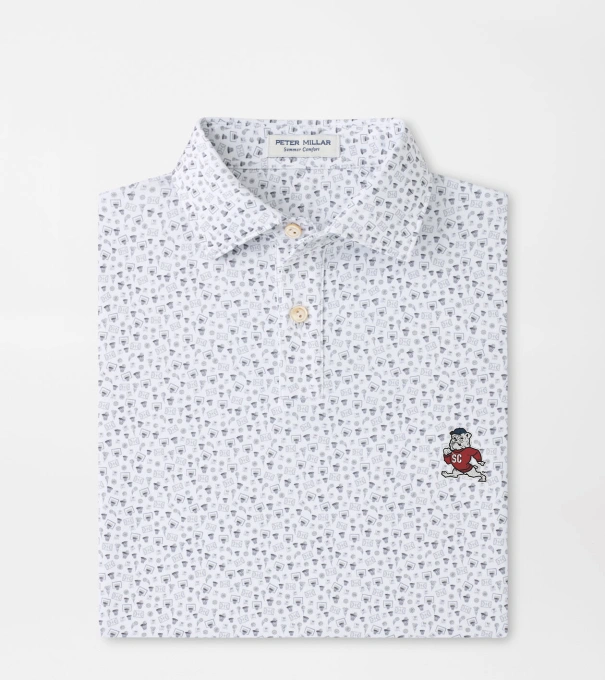 SC State Buzzer Beater Youth Performance Jersey Polo in White