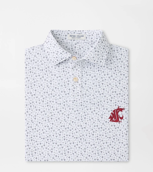 Washington State Buzzer Beater Youth Performance Jersey Polo in White