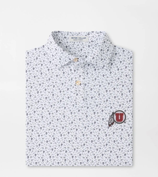 Utah Kick Off Youth Performance Jersey Polo in Gale Grey
