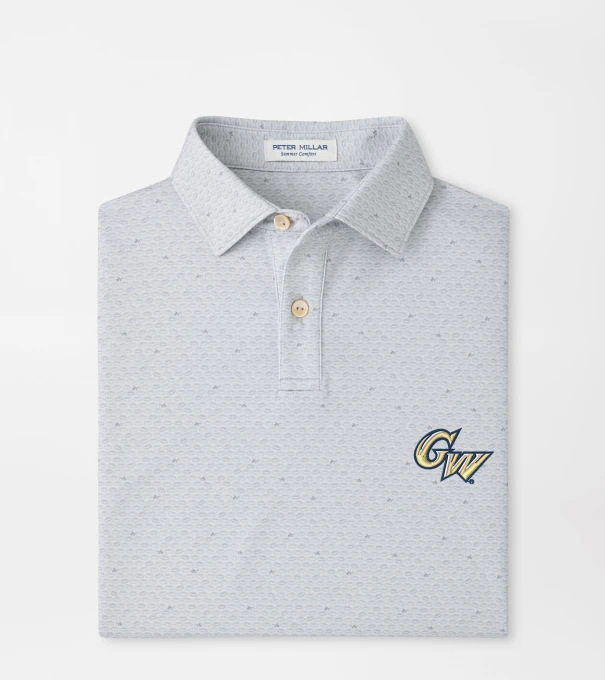 George Washington University On The Ball Youth Performance Jersey Polo in British Grey