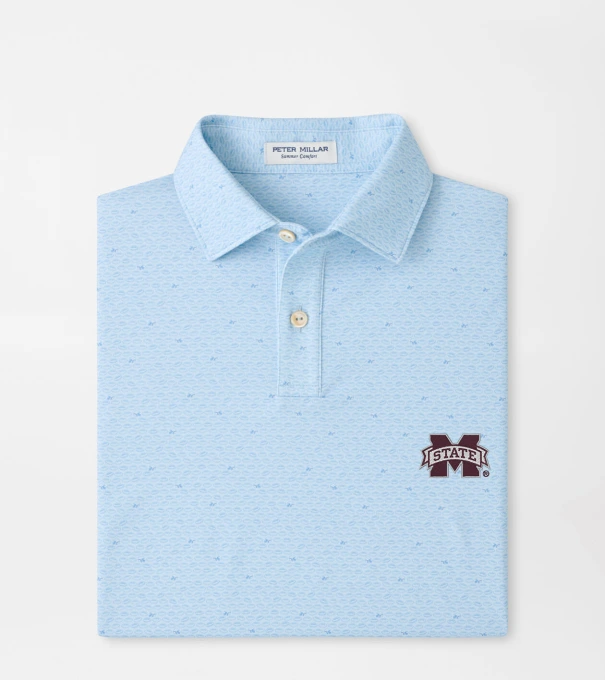 Mississippi State On The Ball Youth Performance Jersey Polo in PALE BLUE