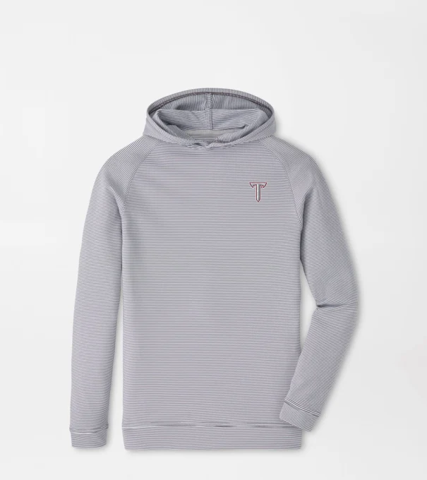 Troy Pine Youth Sugar Stripe Performance Hoodie in Iron