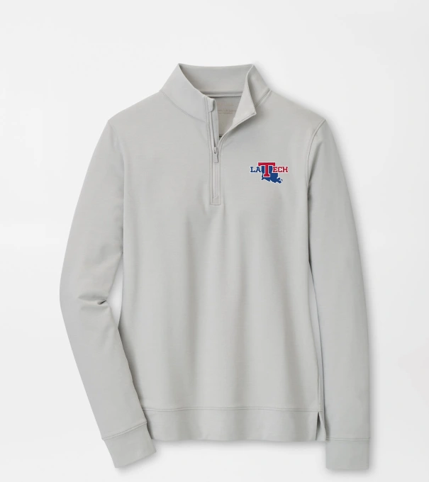Louisiana Tech Women's Perth Performance Pullover in British Grey