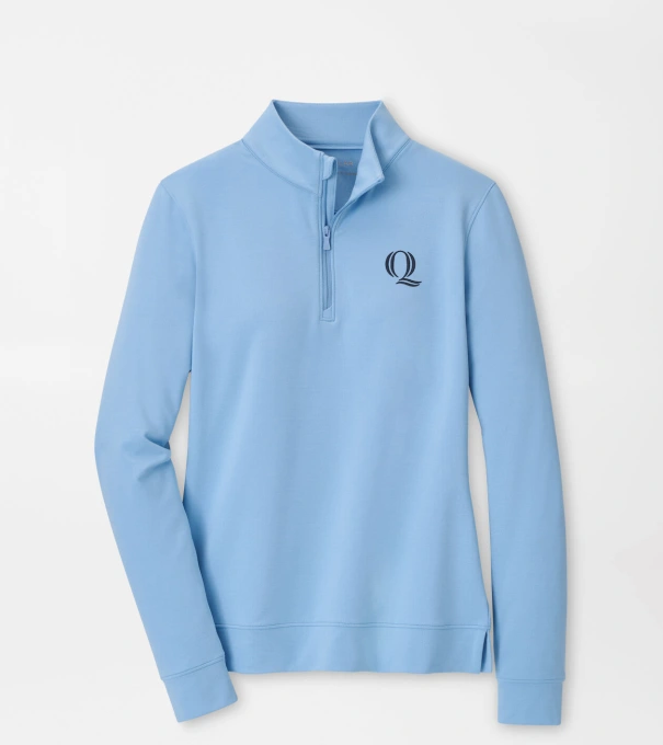 Quinnipiac Women's Perth Performance Pullover in Cottage Blue