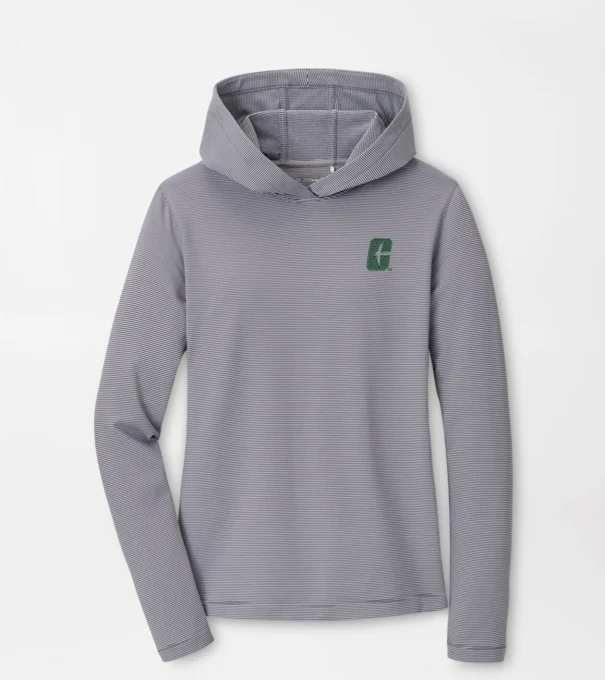 UNC Charlotte Women's Pine Sugar Stripe Performance Hoodie in Iron