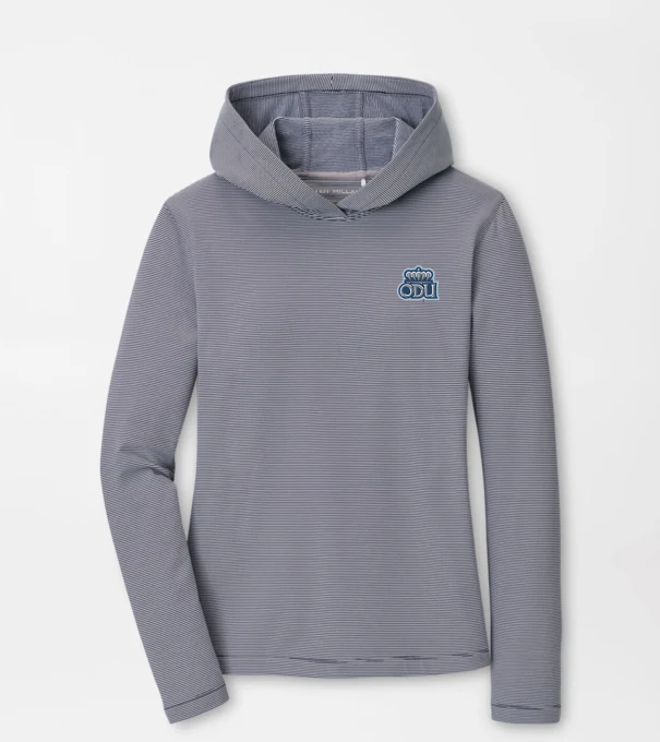 Old Dominion University Women's Pine Sugar Stripe Performance Hoodie in Navy
