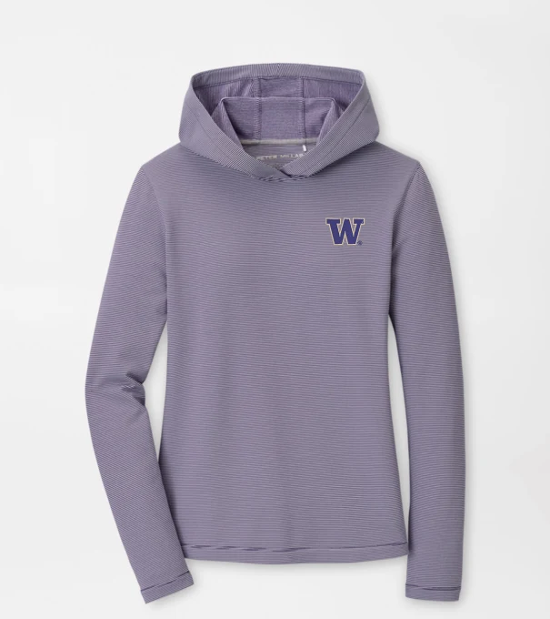 Washington Women's Pine Sugar Stripe Performance Hoodie in Purple2