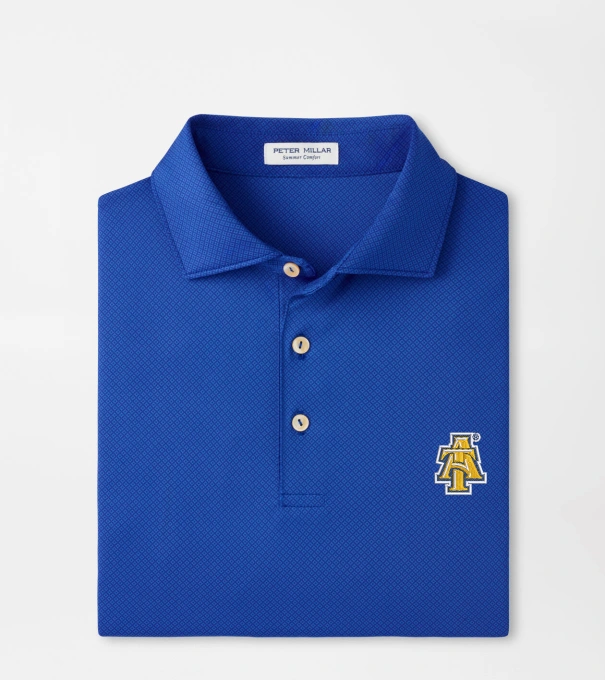 NC A&T Hugo Performance Jersey Polo in Blue3