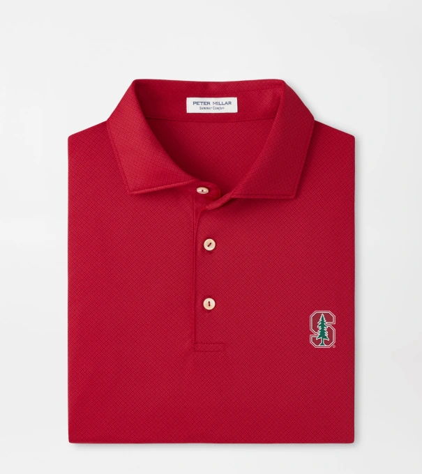 Stanford Hugo Performance Jersey Polo in Crimson1
