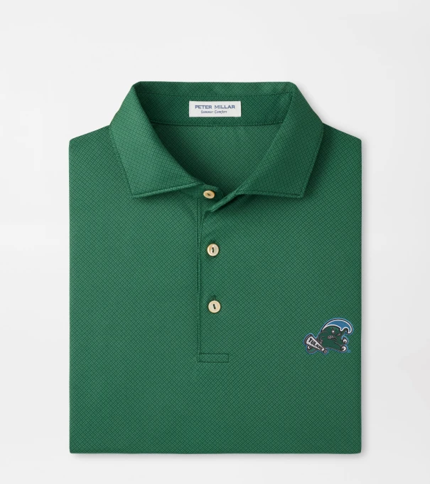 Tulane Green Wave Hugo Performance Jersey Polo in Green1