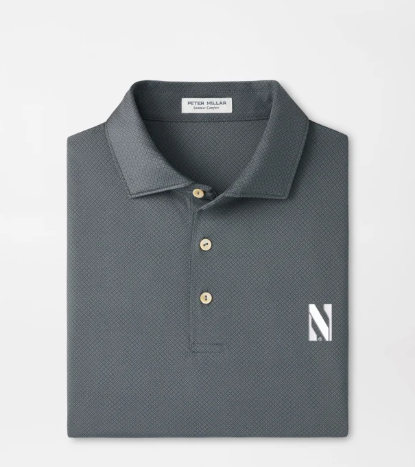 Northwestern Hugo Performance Jersey Polo in Iron