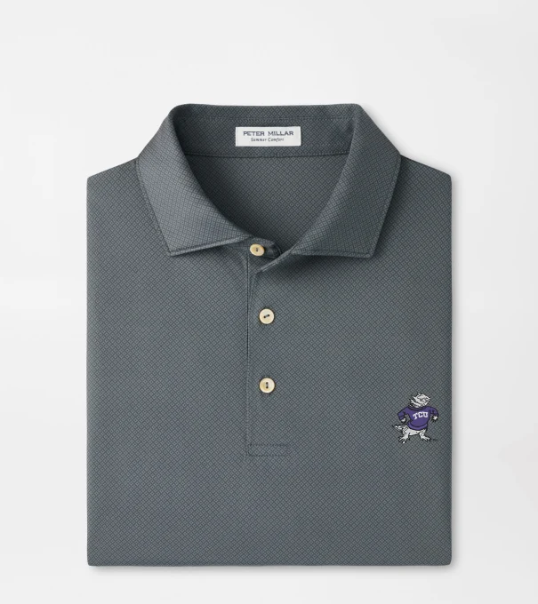 TCU Vault Hugo Performance Jersey Polo in Iron