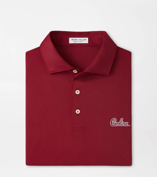 South Carolina Script Hugo Performance Jersey Polo in Maroon2